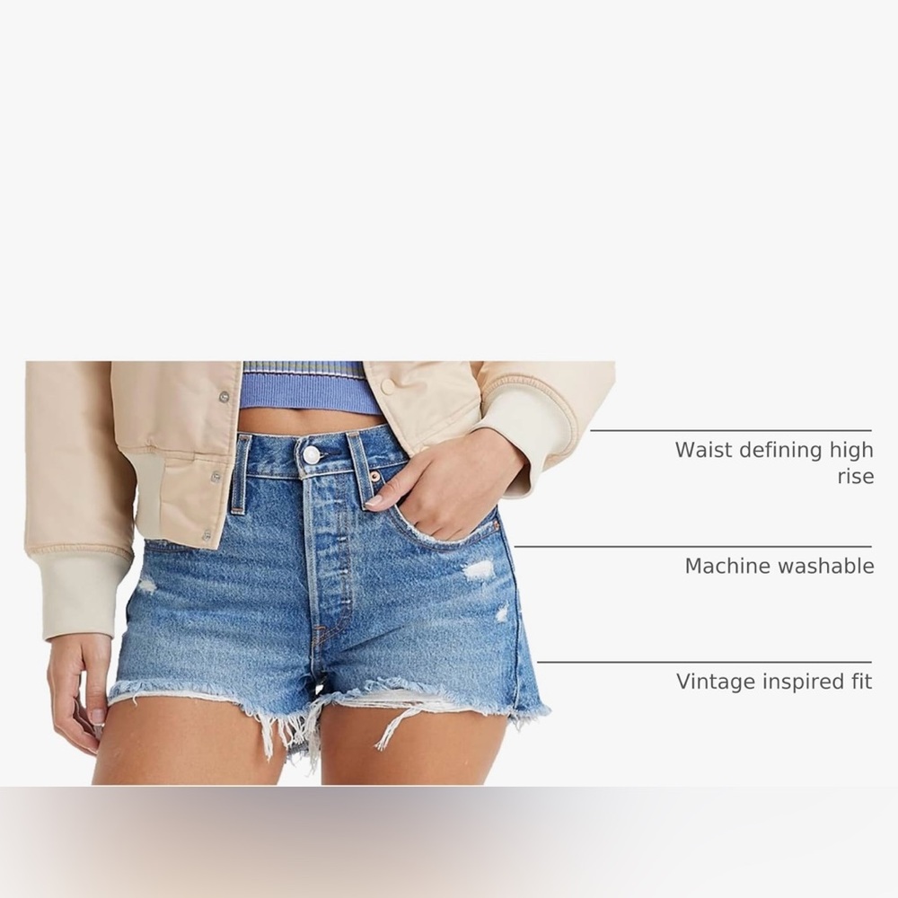 Levi’s Original 501 Denim Women's Shorts. Size 26. Color Fargo short. New w/ tag